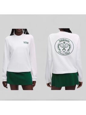 Lululemon-Cotton French Terry Crewneck Pullover Tennis Club-Size Large-NWT